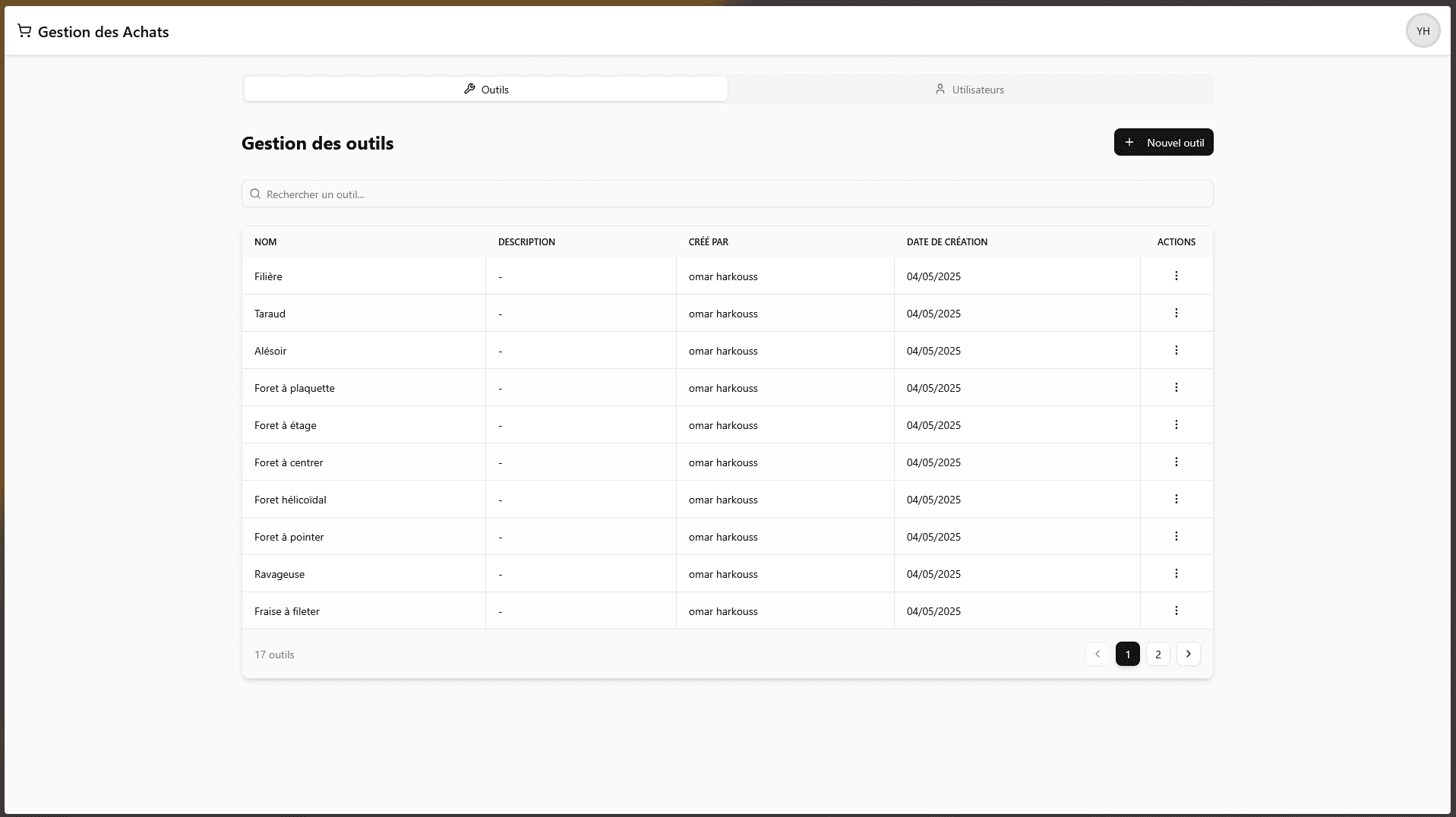 Gestion Achats Rapide